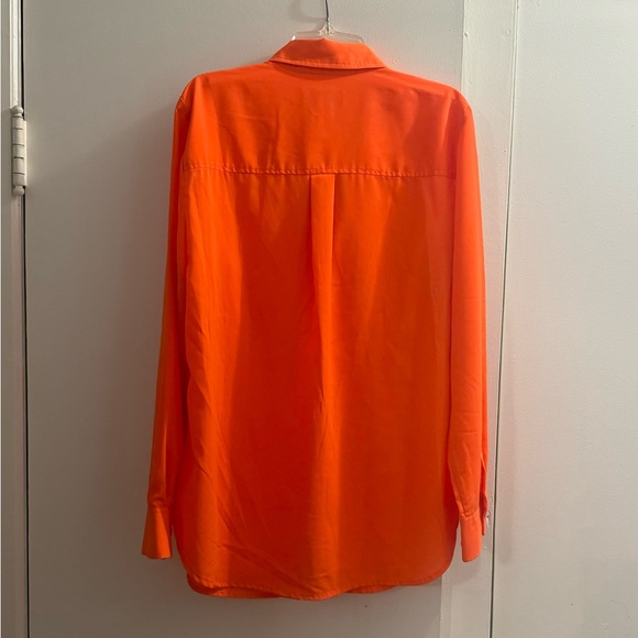 Coldwater Creek Orange women’s button-down, long sleeve blouse.Size medium. EC! - Picture 8 of 13